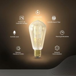 Bombillas conectadas de filamento LED Calex Edison ST64 ámbar E27 Bombillas conectadas de filamento LED Calex Edison ST64 ámbar E27