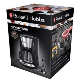 Russell Hobbs 24010-56 Cafetera de Goteo Adventure, Jarra de Cristal 1.25L (10 Tazas), Tecnología WhirlTech, Color Negro