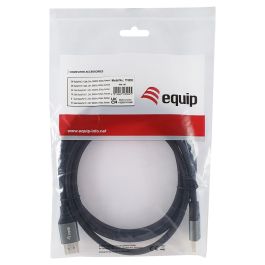 EQUIP Cable DisplayPort 2.1 119282 Macho-Macho 2.00m 16K/60Hz 54Gbps HDCP Oro Plata Negro