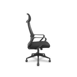 PIQUERAS Y CRESPO FOROL Silla Pro534 negra respaldo malla negro asiento tela negro base piramidal negra ruedas nailon