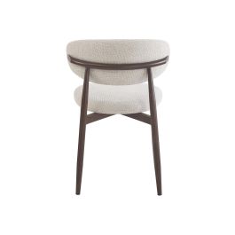 DKD Home Decor Silla Urban Crudo Nogal 52x78x54 cm, de Metal y Poliéster (2 Unidades)