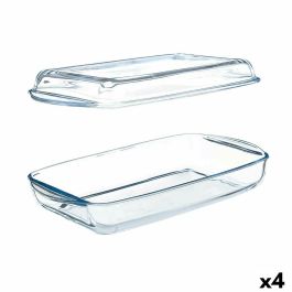 Bandeja con tapa Pasabahce Borcam Transparente Vidrio de Borosilicato 1,9 L (4 Unidades)