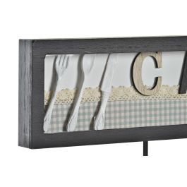DKD Home Decor Perchero de Pared Shabby Verde, Marrón y Negro con patrón Cafe Vichy de MDF y Metal, 2 Unidades, 4x17x45 cm DKD Home Decor Perchero de Pared Shabby Verde, Marrón y Negro con patrón Cafe Vichy de MDF y Metal, 2 Unidades, 4x17x45 cm