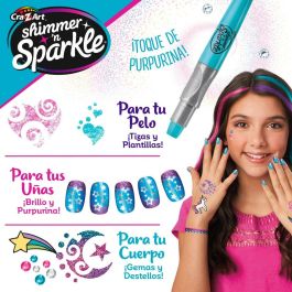 Set de Belleza Cra-Z-Art 2 x 13 x 2 cm Infantil Uñas Pelo Cuerpo Purpurina 4 Unidades