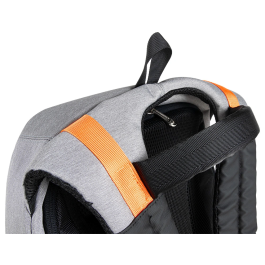 Q-connect Mochila para portátil de 18" negra / gris, poliéster impermeable, 460x170x310 mm