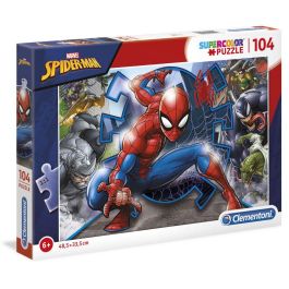 CLEMENTONI Puzzle Spiderman Marvel 104 piezas, 48,5x33,5cm