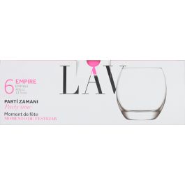 Lav Set de 6 Vasos de Vidrio Empire 405 cc (8 Cajas)