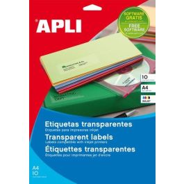 Apli Etiquetas Adhesivas Transparentes 63,5x38,1 mm para Inkjet, Pack 10 Hojas (210 Etiquetas), Adhesivo Permanente Precio: 20.50000029. SKU: B16A8RNDWZ