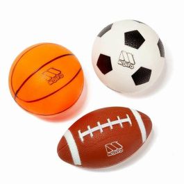 Pelota de deporte set con 3 pelotas. (futbol,baloncesto y rugby) Precio: 8.68999978. SKU: B1J2SMSS4G