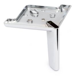 Q&Q Pata Metálica Modelo Line de Metal Duradero para Sofás y Muebles con Acabado Negro Mate, Altura de 125 mm