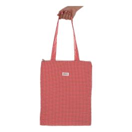 Bolso Mujer Versa Vichy Rojo 40 x 33 cm