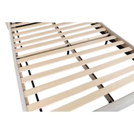 DKD Home Decor Cama Urban Crudo 219x104x170 cm para colchón de 150x200 de Poliéster y Madera