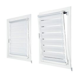 Cintacor - Stor Planet Estor Noche & Día enrollable Clip & Fix Blanco 150 x 180 cm