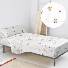 Juego de Sábanas HappyFriday HF Mini Woods Animals Multicolor Cama de 80/90 2 Piezas