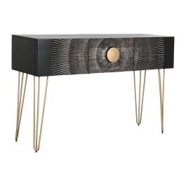 Consola Home ESPRIT Negro Dorado Metal Madera de mango 120 x 38 x 76 cm Precio: 456.49999967. SKU: B1HPC2X8JQ