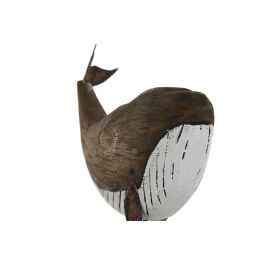 DKD Home Decor Figura Marron Blanco 6.5 x 26 x 29 cm (2 Unidades) Paulownia Metal