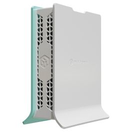 MikroTik L41G-2axD hAP Router de Sobremesa Wi-Fi 6 (802.11ax) Banda 2.4 GHz, 4x Gigabit LAN, Puerto USB, RouterOS, Color Verde/Blanco