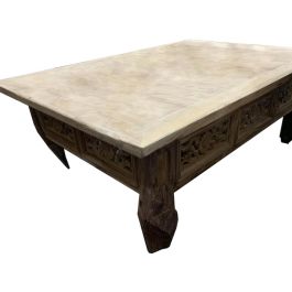DKD Home Decor Mesa Centro de Teca Natural Tallada Estilo Item Home Colección Indonesia - Largo 98 cm x Alto 45 cm x Ancho 140 cm Precio: 322.8900004. SKU: B1444RJ5ZQ
