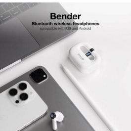 Auriculares Bluetooth TooQ Bender TQBWH-0031W con estuche de carga/ Autonomía 4h/ Blancos Auriculares Bluetooth TooQ Bender TQBWH-0031W con estuche de carga/ Autonomía 4h/ Blancos