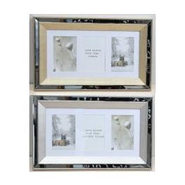 Marco Multifoto Tradicional DKD Home Decor Dorado Plateado 2 x 29 x 47 cm (2 Unidades)