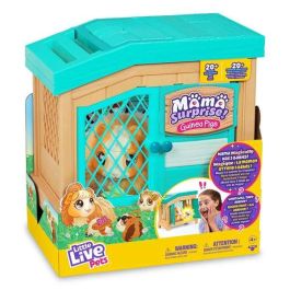 Little Live Pets Cobaya Mamá Interactiva con Casa de Lujo, +20 Sonidos y 3 Crías Bebés Sorpresa Recién Nacidas 33 cm