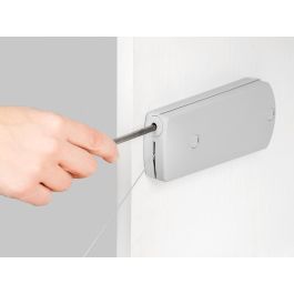 Emuca Mecanismo para puertas abatibles Microwinch, 14kg, Acero y Plástico, Gris