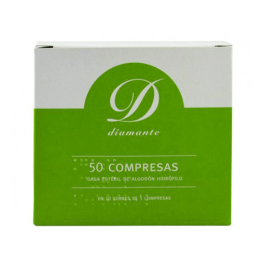 Gasa Estéril Algodón Hidrófilo Caja 50 Unidades para Primeros Auxilios, Absorbente y sin Filamentos