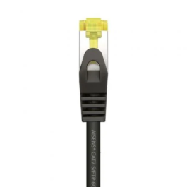 AISENS - CABLE DE RED LATIGUILLO RJ45 LSZH CAT.7 600 MHZ S/FTP PIMF AWG26, NEGRO, 0.5M