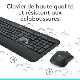 Logitech MK540 Advanced Combo Teclado y Ratón Inalámbrico Unifying, Diseño FR, Tamaño Completo, Resistente a Salpicaduras
