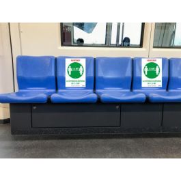 Avery Señal Adhesiva Mantener Distancia Mínima 1.5 Mt DIN A4 Resistente Rayos UV Pack 2 Unidades