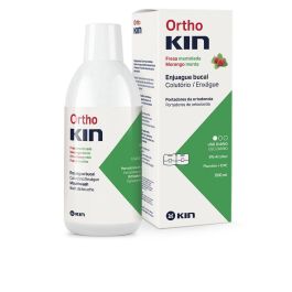 Kin ORTHOKIN Enjuague Bucal Fresa Mentolado para Ortodoncia con Flúor Cloruro de Cetilpiridinio, Pro-vitamina B5 y Vitamina E, 500 ml