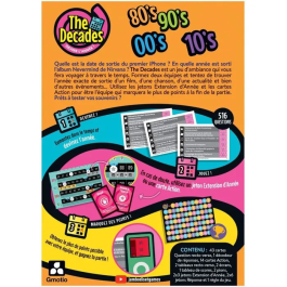 Dujardin Juego de Cartas Las Décadas - Juego atmosférico de viaje en el tiempo sobre aciertos de películas, música y deportes