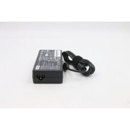 Lenovo 135W AC adapter charger for Lenovo devices, input 100-240VAC, slim-tip connector, energy efficient, portable design.