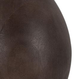 Base Lámpara Mesa Marrón Madera de Mango 19 X 19 X 34 cm