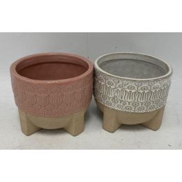 DKD Home Decor Maceta Indio Rosa Blanco Gres 12 x 10 x 12 cm (4 Unidades) Precio: 12.50000059. SKU: B157FW2NSY