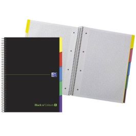 Bloc Oxford Black N´Colors Eu.Book 5 Separadores Micro.Tapa Extra A4+ 100H Cuadric.5X5 90G Negro/Verde 5 unidades Precio: 39.69000013. SKU: BIX400088331
