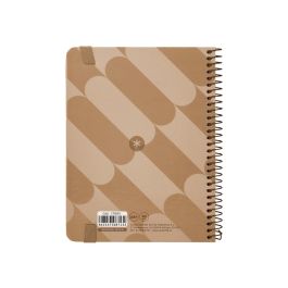 Agenda Espiral Antartik Pattern A6+ 2025 Semana Vista Color Rosa Nude Papel 80 gr