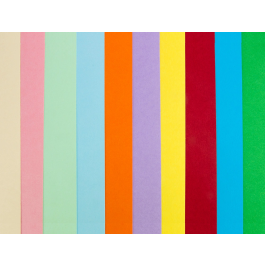 Liderpapel Cartulina 50x65 cm 180g/m2 10 Colores Surtidos Paquete 10 Hojas