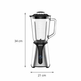 Jocca AAANN43725 Licuadora 350 W con Recipiente de Vidrio 1 L y Botella de 600 ml - Negra