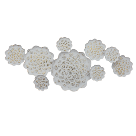 DKD Home Decor Decoración Pared Glam Metal Blanco Dorado 137 x 11 x 56.5 cm Precio: 59.50000034. SKU: B19ZLF4TXA