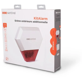 SCS Sentinel Sirena exterior cableada adicional KitAlarm SCS3701085205768 - Alcance 80m - Alerta sonora y luminosa