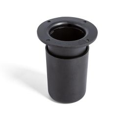 Indaux Pata Niveladora Sandy para Muebles, Acabado Negro, Regulable en Altura 65-100 mm, Plástico/Acero, Carga 100 kg