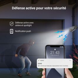 Ezviz EZV1725922648383 Cámara de vigilancia 4K con batería, visión nocturna a color, detección por IA y Wi-Fi 6