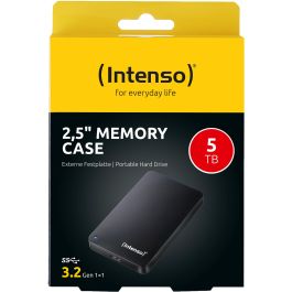 Intenso 6021513 Disco Duro Externo Memory Case 5TB 2.5" USB 3.2 Gen1 (3.1 Gen 1) Portátil Negro