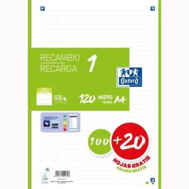 Oxford Recambio Classic 100H + 20H Gratis A4 Sueltas 90 gr 1 Línea 4 Taladros 1 Banda Color Verde Precio: 4.49999968. SKU: B1EDHDLASF