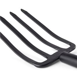 Grow Horca para jardín de acero al carbono con mango de madera 114cm