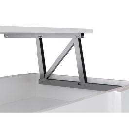HAPPY Mesa de centro elevable estilo moderno blanco mate L 100 x W 50 cm
