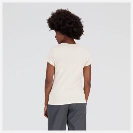 Camiseta de Manga Corta Mujer New Balance Essentials Beige