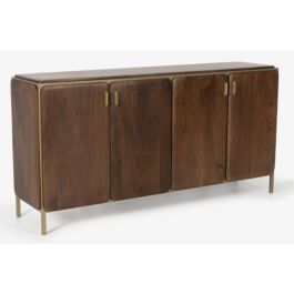 DKD Home Decor Buffet Moderno Marrón, Mueble Aparador de Almacenamiento para Salón y Comedor, Acero y Madera de Mango, 160x40x81 cm Precio: 777.49999943. SKU: S3040498