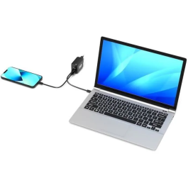 Port Designs Cargador GaN Pared 65W Negro 902104EU, USB-C y USB-A